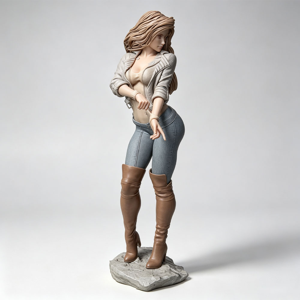 3D Printing Apps - 1/24 Realistic Fashionable Female Character, Miniature