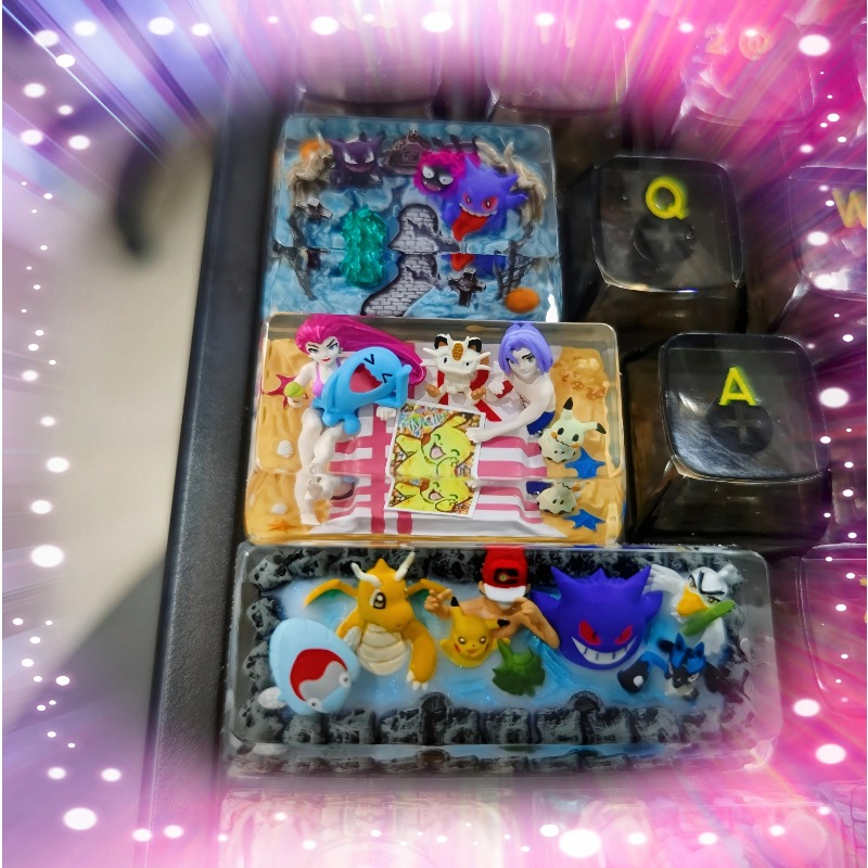 Pokemon Anime Keycaps 1U 1.25U - 3D Printing Keycaps 评论和价格