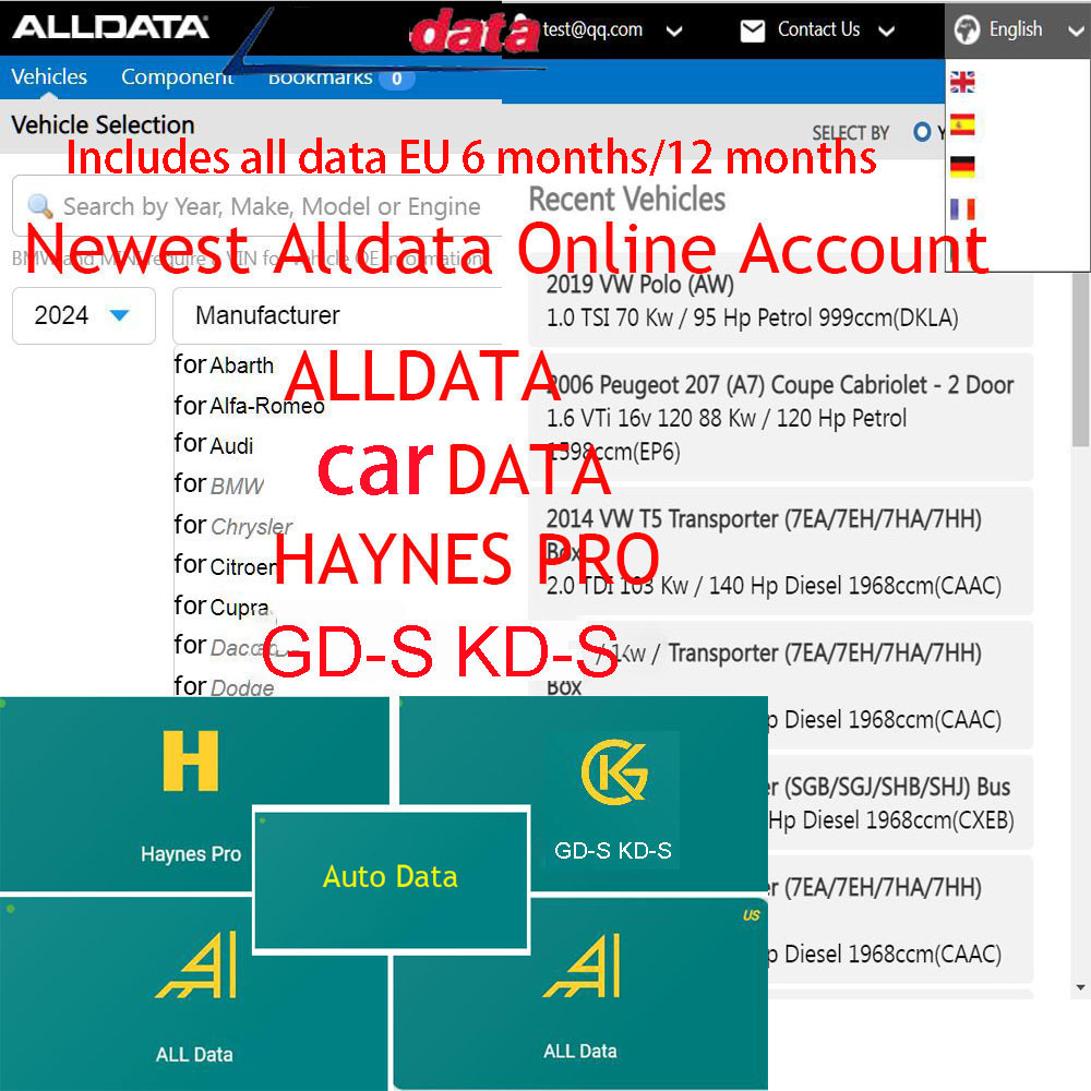 Newest Alldata Online Account  - 3D Printing Online 评论和价格