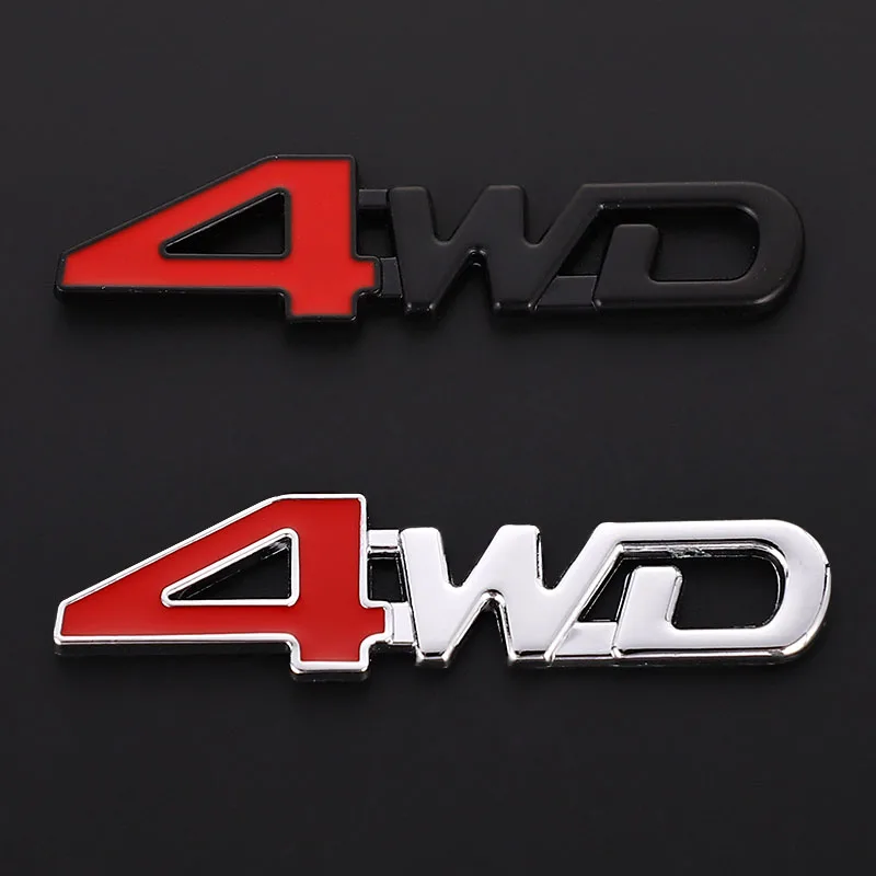 1Pcs Car 3D Metal Stickers 4WD - 3D Printing Online 评论和价格