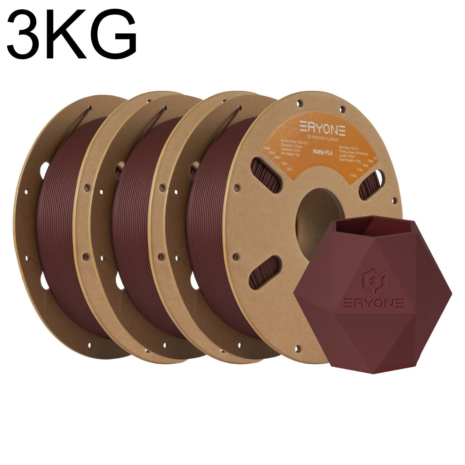 ERYONE 3KG Matte/HS-Matte PLA  - Tpu Flexible Filament 评论和价格